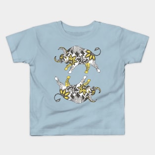 Paisley Oxen (Pale Blue Palette) Kids T-Shirt